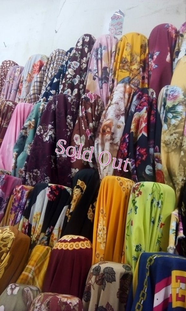 画像19: 花柄ファラーヒガラベーヤ(ポンポンスカーフ付き