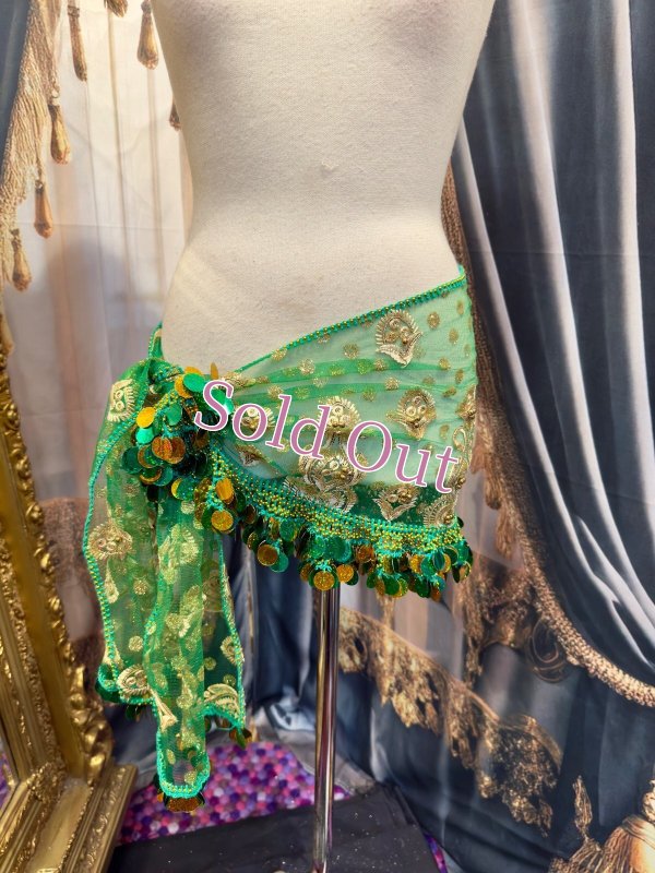 画像1: エジプト製ヒップスカーフ　no.28