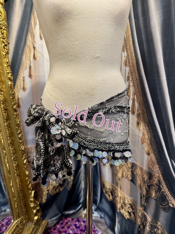 画像1: エジプト製ヒップスカーフ　no.14