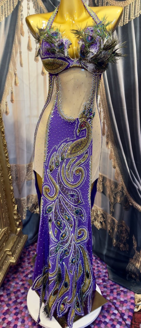 画像1: Randa style(ランダスタイル) パープル孔雀