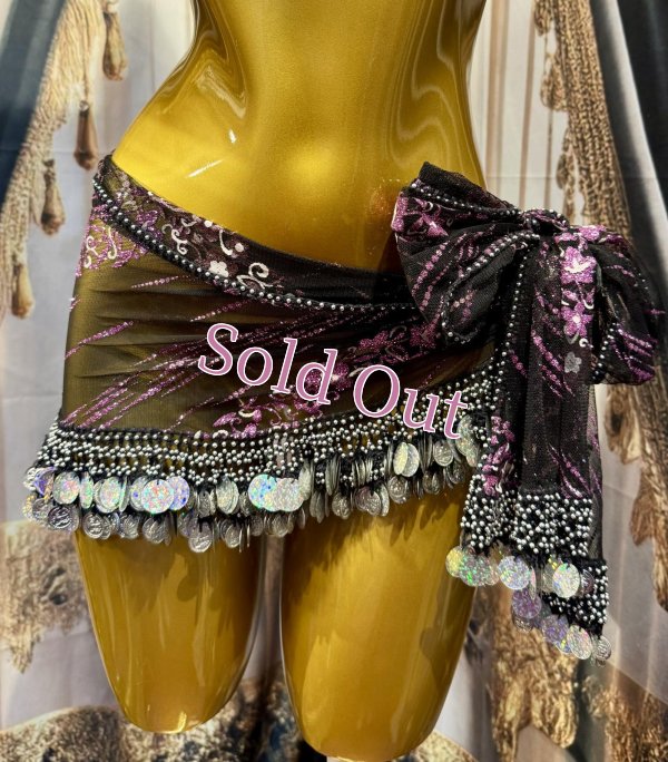 画像1: エジプト製ヒップスカーフ　no.36