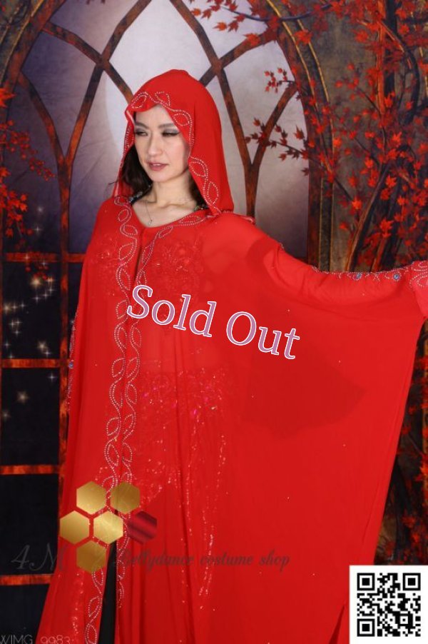 画像2: Abaya(アバヤ) フード付きレッド