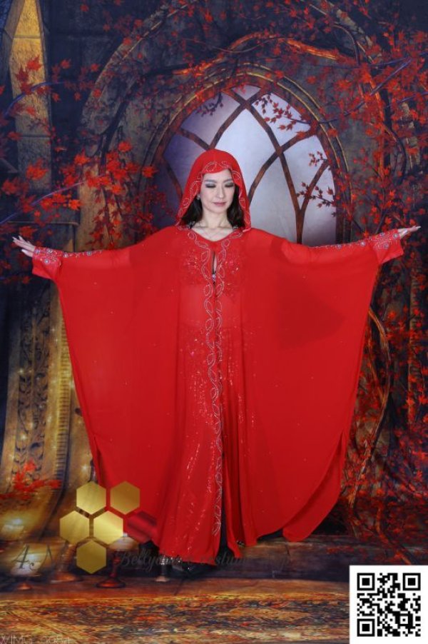 画像3: Abaya(アバヤ) フード付きレッド
