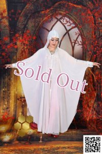 Abaya(アバヤ)  フード付きホワイト