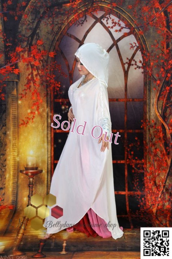 画像3: Abaya(アバヤ)  フード付きホワイト