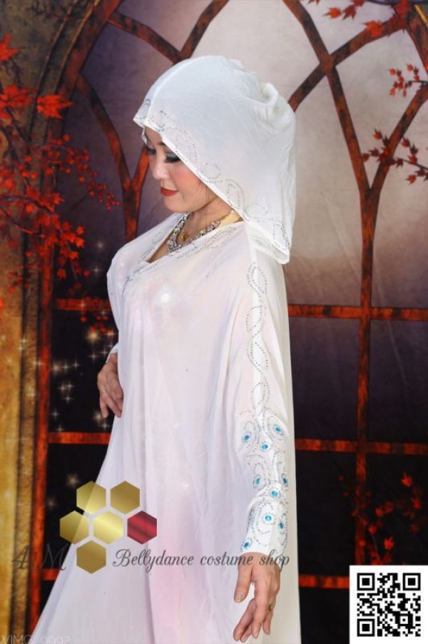 画像4: Abaya(アバヤ)  フード付きホワイト