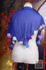 ポンポン付きスカーフ 