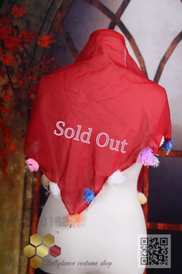 画像4: ポンポン付きスカーフ 