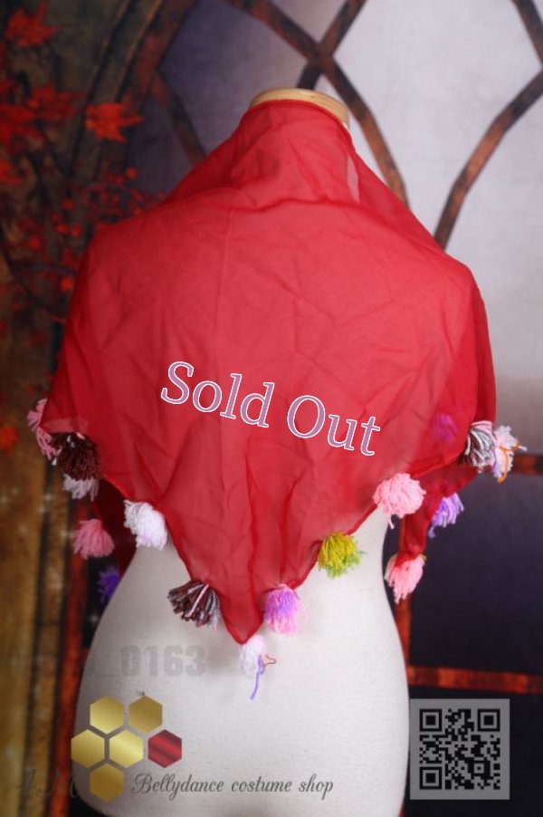 画像3: ポンポン付きスカーフ 