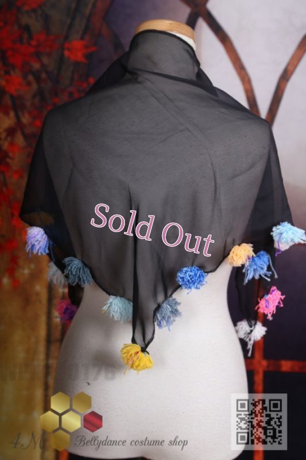 画像3: ポンポン付きスカーフ 