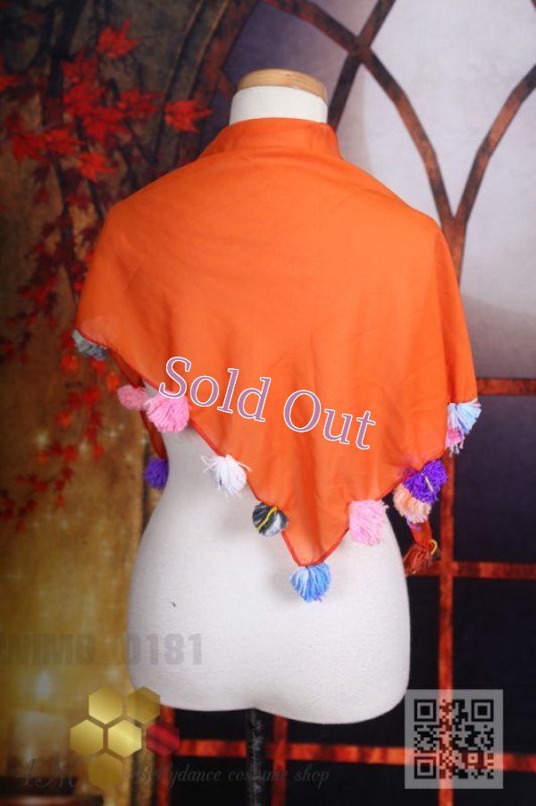 画像2: ポンポン付きスカーフ 