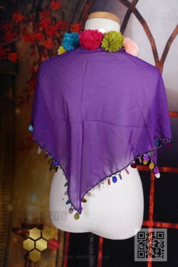 画像5: ポンポン付きスカーフ