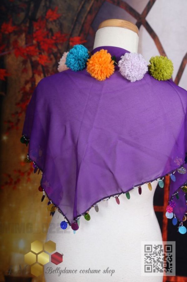 画像7: ポンポン付きスカーフ