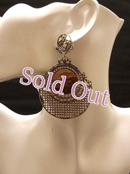 画像1: エジプト製ピアス　No,25 (1)