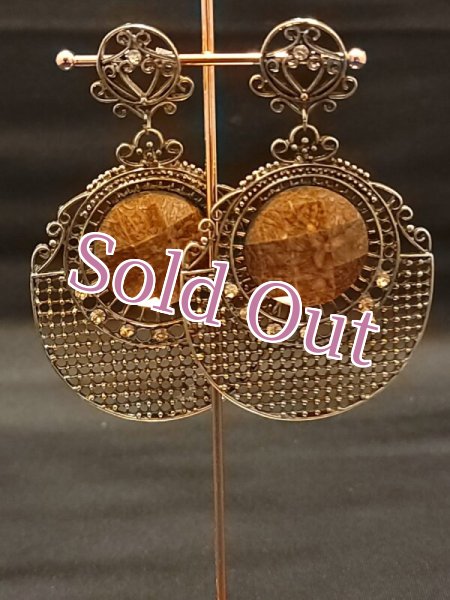 画像2: エジプト製ピアス　No,25 (2)