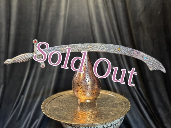 画像1: ベリーダンスソード　フィッシュシルバーストーン付 (1)