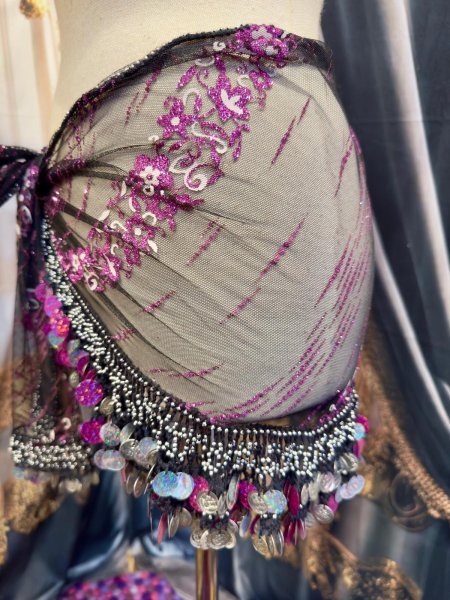 画像2: エジプト製ヒップスカーフ no.24 (2)