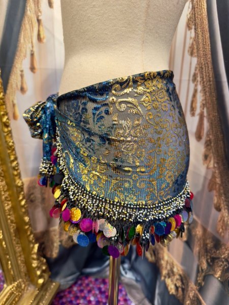 画像2: エジプト製ヒップスカーフ no.25 (2)