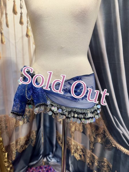 画像1: エジプト製ヒップスカーフ　no.29 (1)