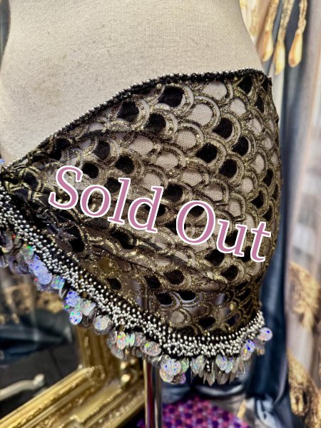 画像2: エジプト製ヒップスカーフ　no.6 (2)