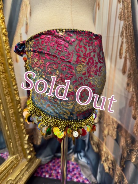 画像2: エジプト製ヒップスカーフ　no.27 (2)