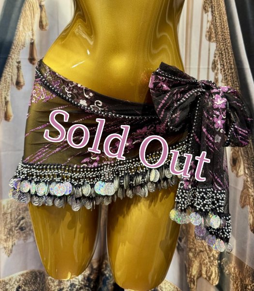 画像1: エジプト製ヒップスカーフ　no.36 (1)