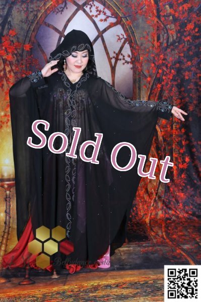 画像2: Abaya(アバヤ)　フード付きブラック (2)