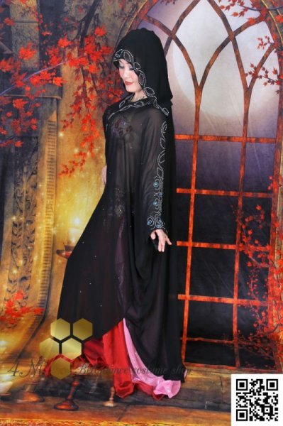 画像3: Abaya(アバヤ)　フード付きブラック (3)