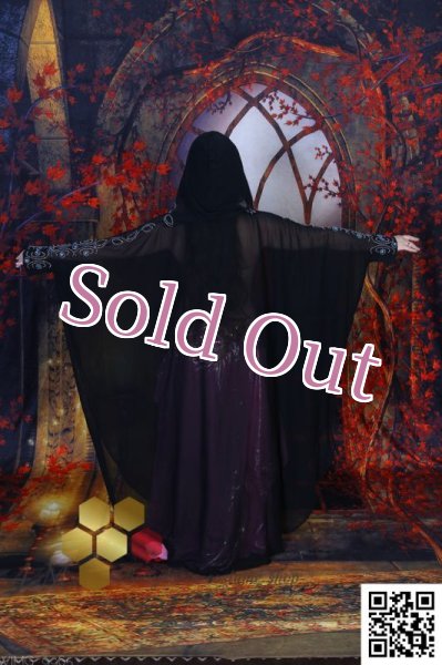 画像4: Abaya(アバヤ)　フード付きブラック (4)