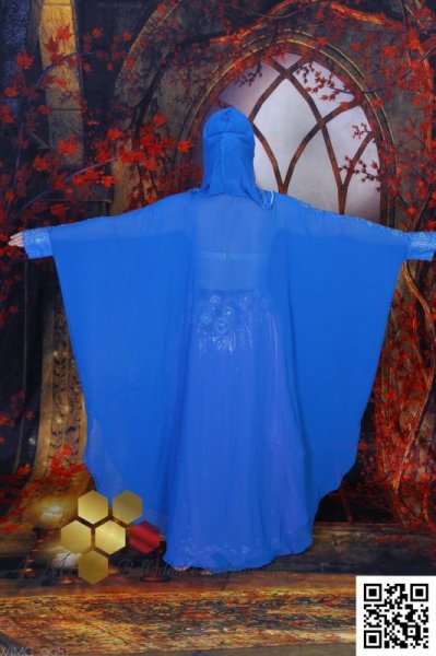 画像4: Abaya(アバヤ)  フード付きライトブルー (4)