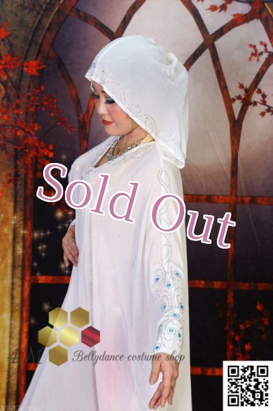 画像4: Abaya(アバヤ)  フード付きホワイト (4)