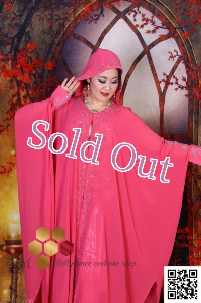 画像2: Abaya(アバヤ)　フード付きピンク (2)