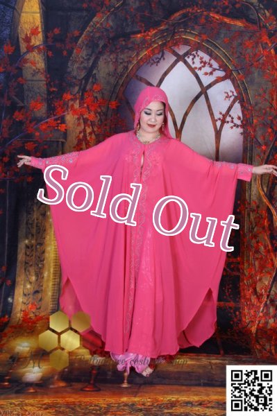 画像3: Abaya(アバヤ)　フード付きピンク (3)