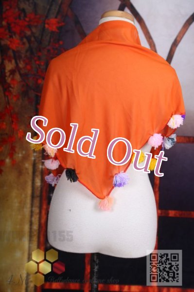 画像3: ポンポン付きスカーフ  (3)