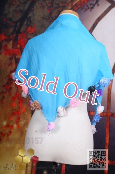 画像3: ポンポン付きスカーフ  (3)