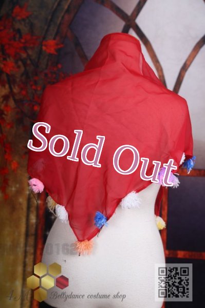 画像4: ポンポン付きスカーフ  (4)