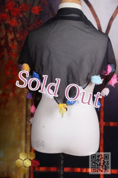 画像5: ポンポン付きスカーフ  (5)