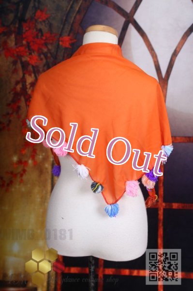 画像2: ポンポン付きスカーフ  (2)