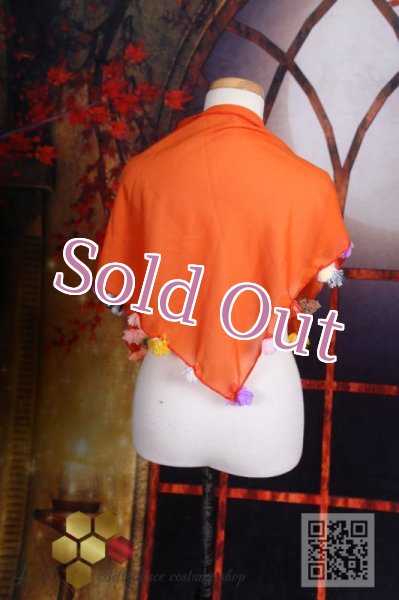 画像1: ポンポン付きスカーフ  (1)