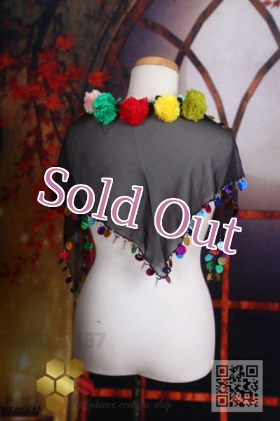 画像5: ポンポン付きスカーフ  (5)