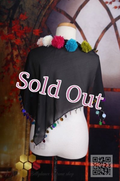 画像4: ポンポン付きスカーフ  (4)