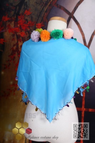 画像3: ポンポン付きスカーフ  (3)