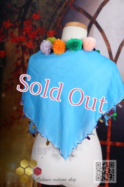 画像3: ポンポン付きスカーフ  (3)