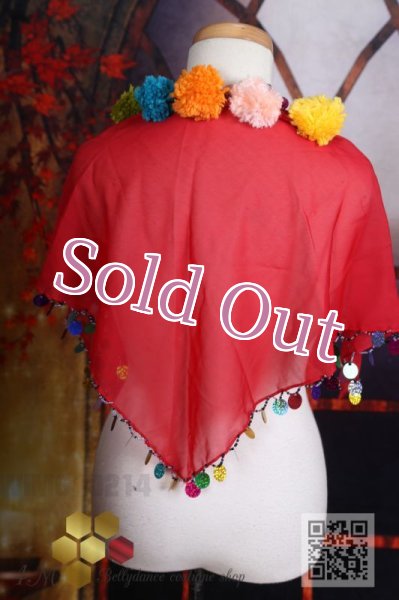 画像3: ポンポン付きスカーフ  (3)